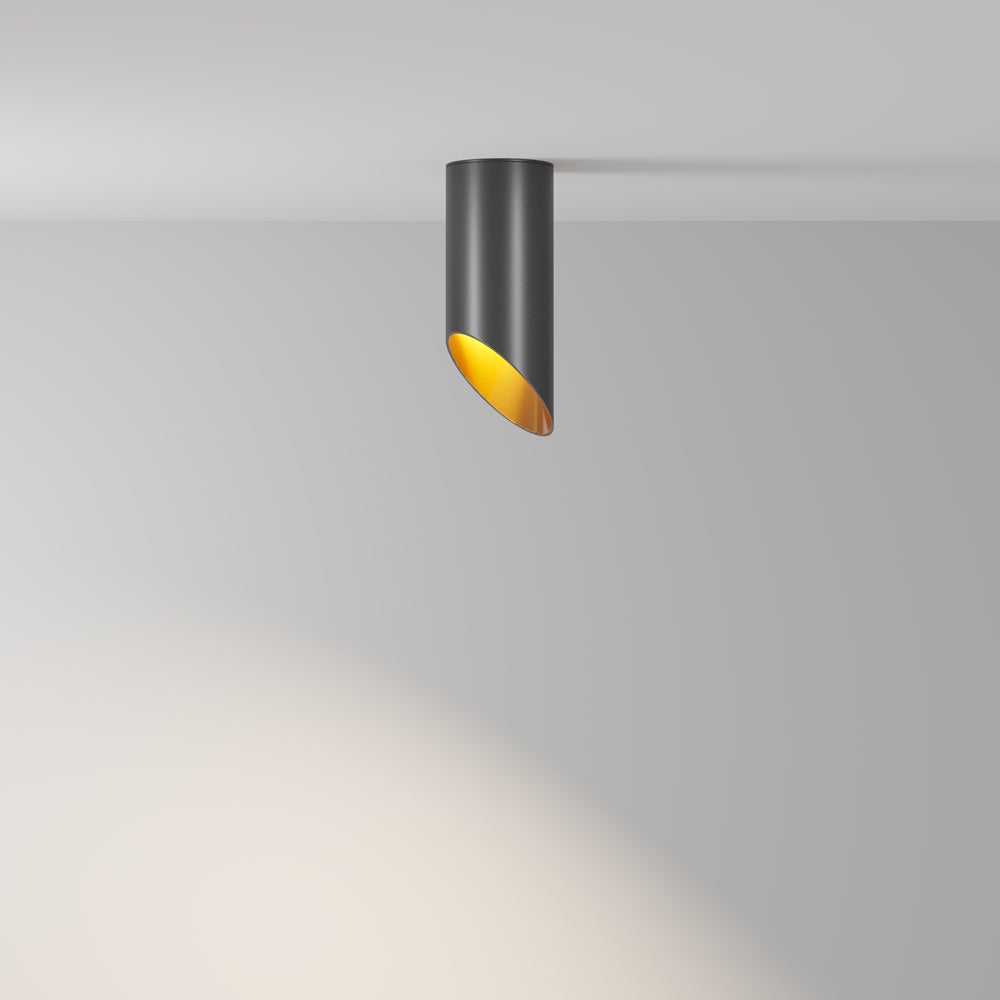 Ceiling light ULT MR16, 150mm, black/gold