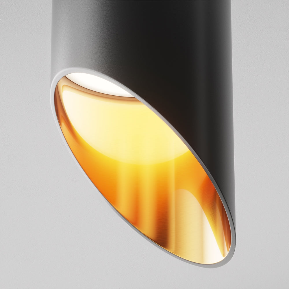 Ceiling light ULT MR16, 250mm, black/gold