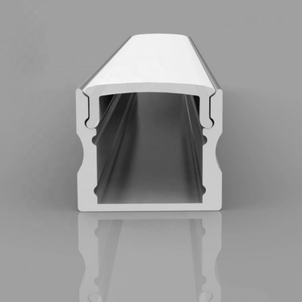 Aluminium profile ULT 3m, surface, 17,2×14,4mm, silver, with cover and end caps