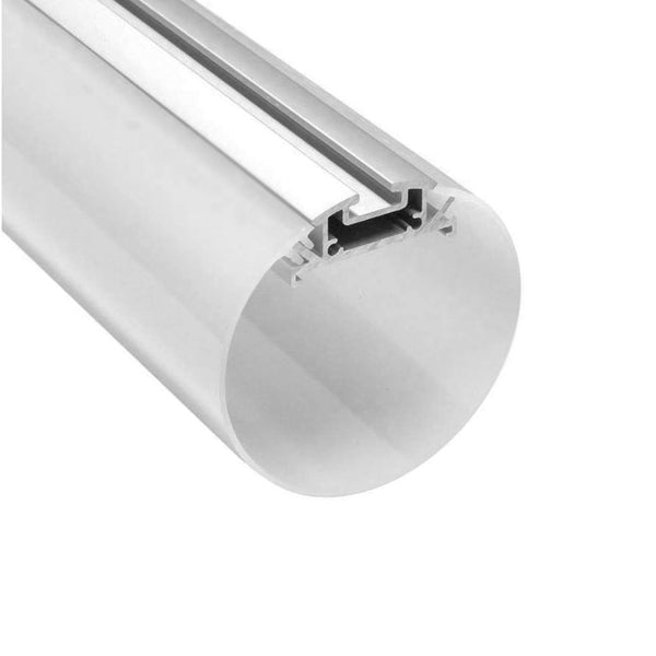 Aluminium profile 3m ULT, pendant, Ø60x30mm, silver, with cover and end caps