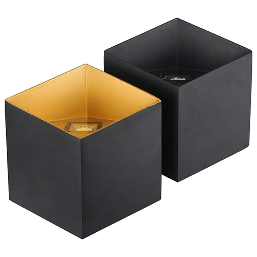 LED outdoor wall light ULT, 3+3W, 3000K, IP65, black/gold