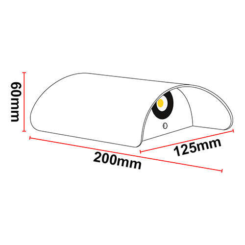 LED outdoor wall light ULT, 3+3W, 3000K, IP65, black