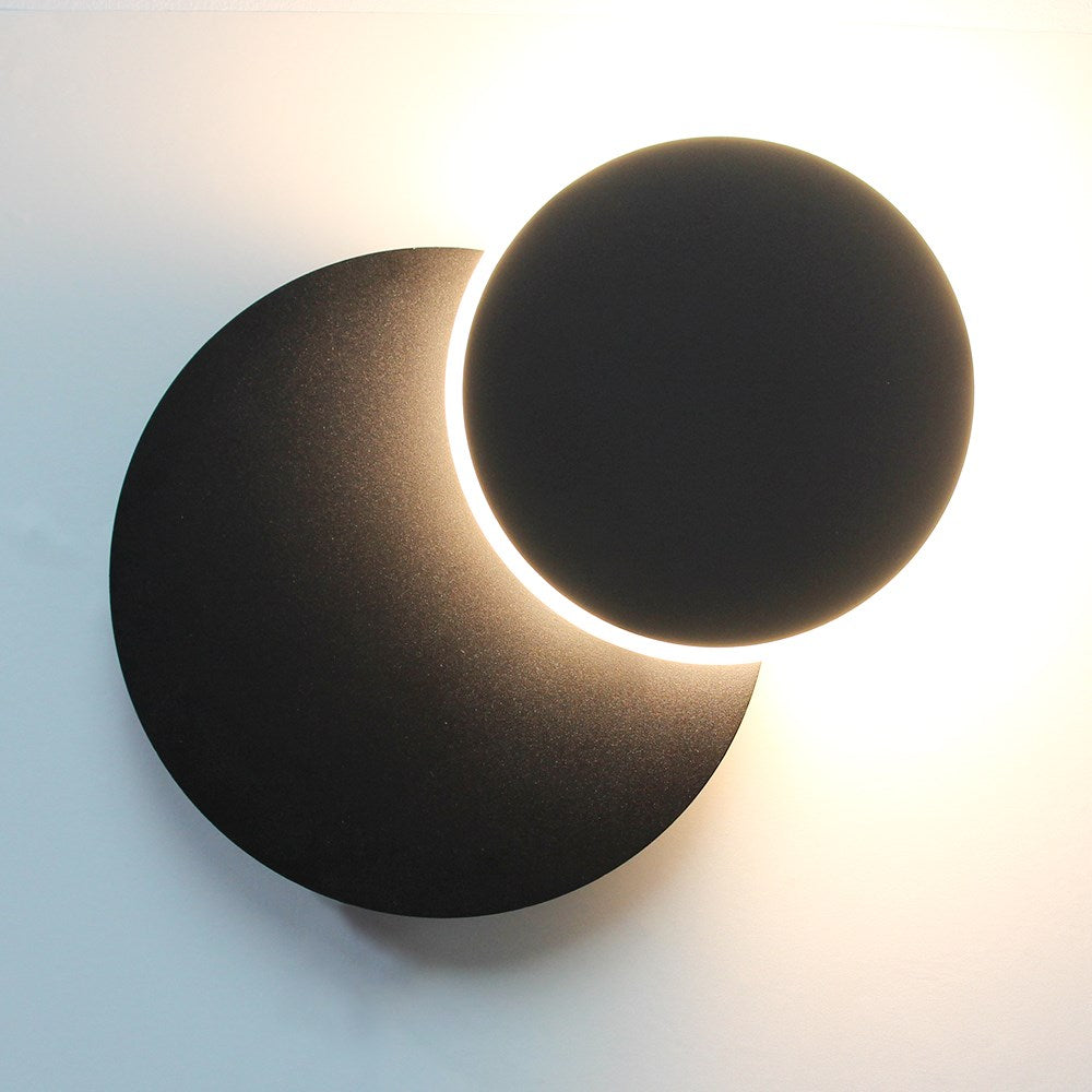 LED outdoor wall light ULT, 9W, 3000K, IP44, round, black