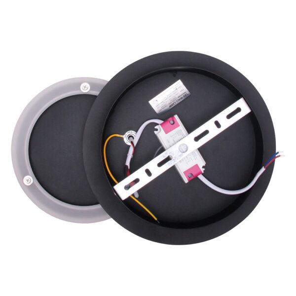 LED outdoor wall light ULT, 9W, 3000K, IP44, round, black