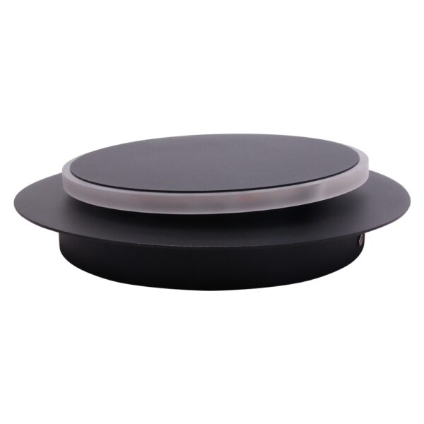 LED outdoor wall light ULT, 9W, 3000K, IP44, round, black