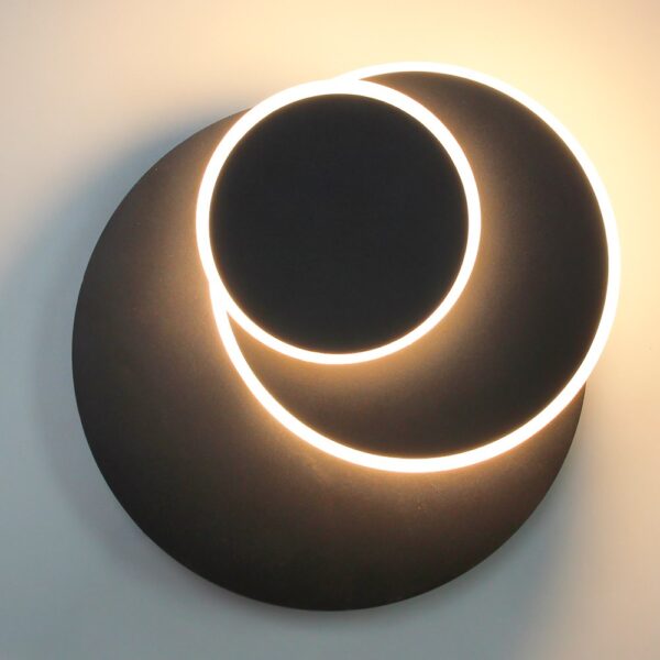 LED outdoor wall light ULT, 14W, 3000K, IP44, round, black