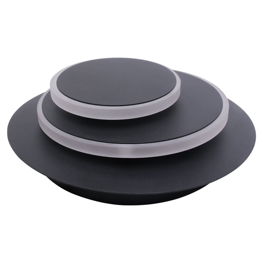 LED outdoor wall light ULT, 14W, 3000K, IP44, round, black