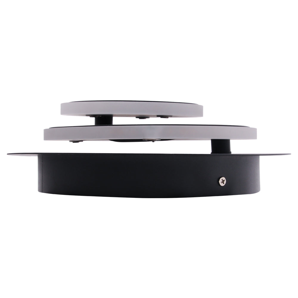 LED outdoor wall light ULT, 14W, 3000K, IP44, round, black