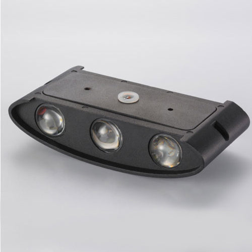 LED outdoor wall light ULT, 6x1W, 120°, 3000K, IP65, black