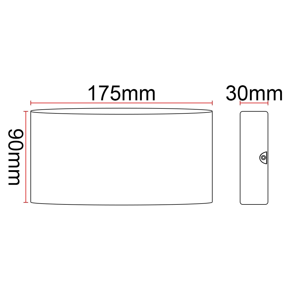 LED outdoor wall light ULT, 6+6W, 3000K, IP65, black