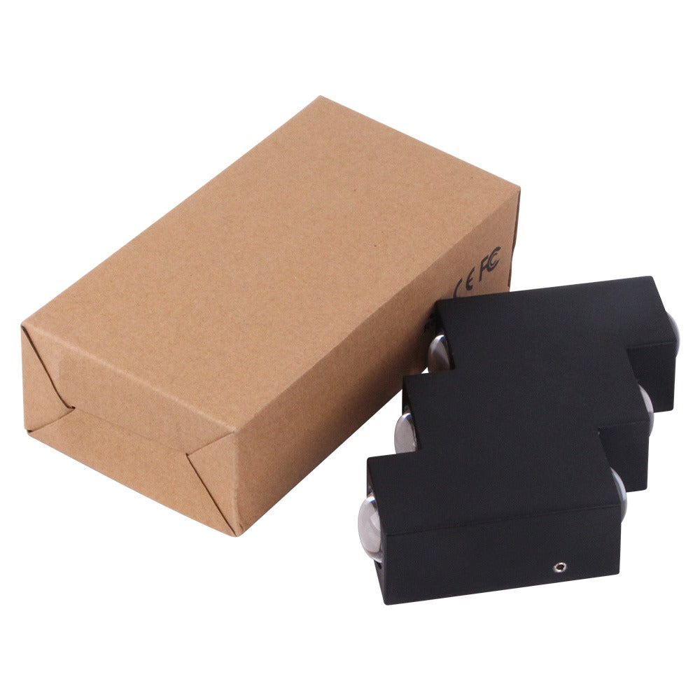 LED outdoor wall light ULT, 6x1W, 120°, 3000K, IP65, black