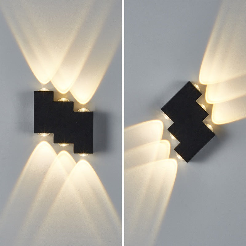 LED outdoor wall light ULT, 6x1W, 120°, 3000K, IP65, black