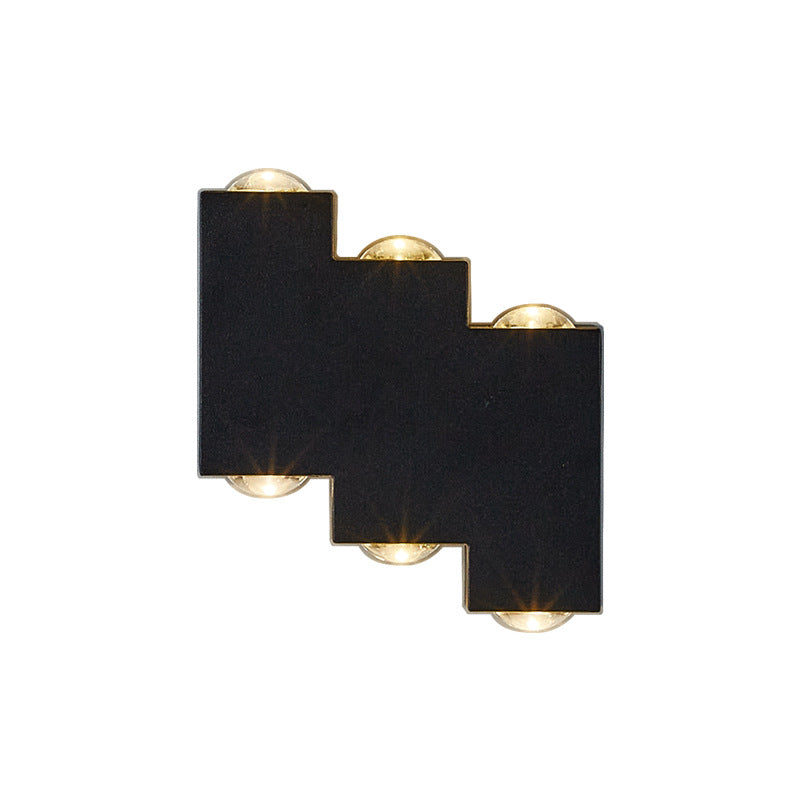 LED outdoor wall light ULT, 6x1W, 120°, 3000K, IP65, black
