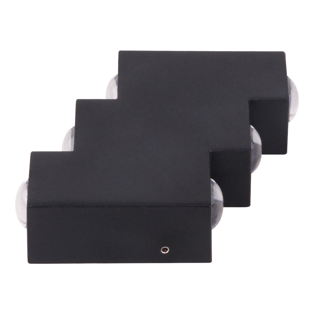 LED outdoor wall light ULT, 6x1W, 120°, 3000K, IP65, black