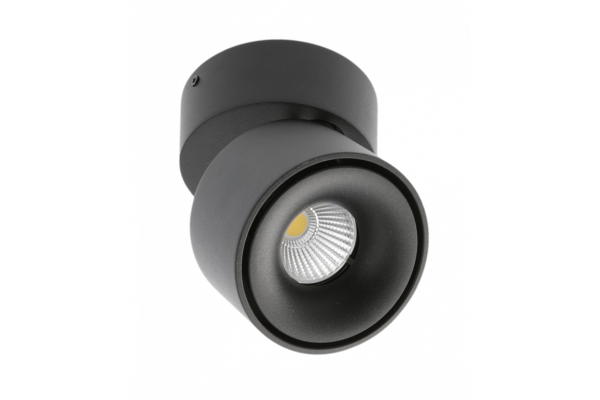LED surface mounted light ULT 8W round, 680lm, 4000K, 36°, black