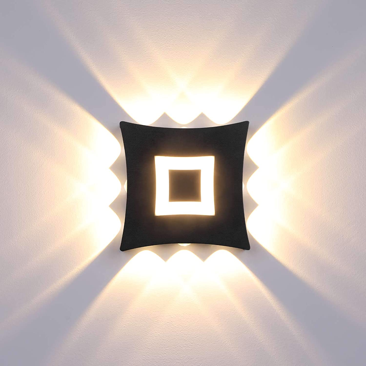 LED outdoor wall light ULT, 12+6W, 3000K, IP65, black