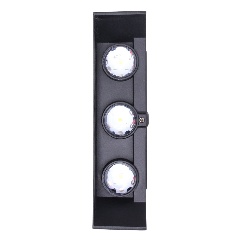 LED outdoor wall light ULT, 12+6W, 3000K, IP65, black