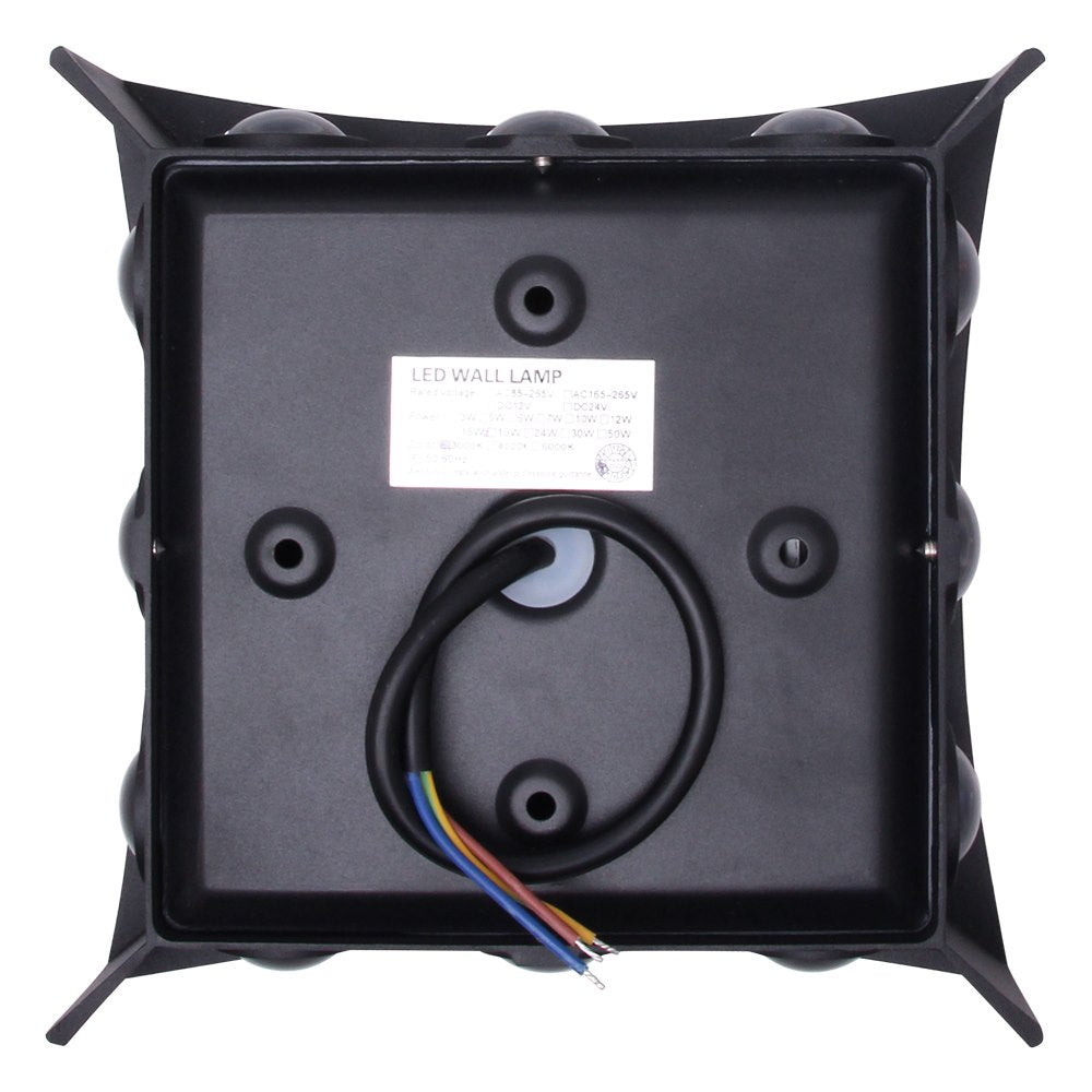 LED outdoor wall light ULT, 12+6W, 3000K, IP65, black