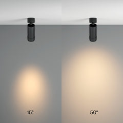 LED Ceiling light directable ULT 12W, 3000K, 15°-50°, black