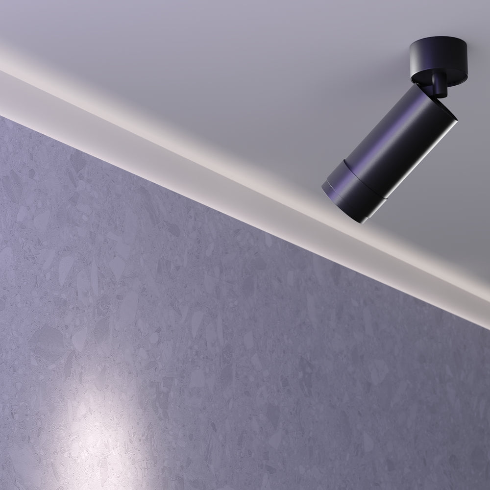 LED Ceiling light directable ULT 12W, 3000K, 15°-50°, black