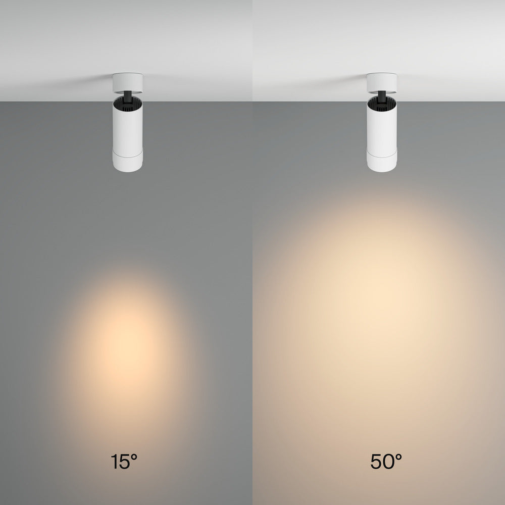 LED Ceiling light directable ULT 12W, 3000K, 15°-50°, white