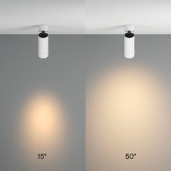 LED Ceiling light directable ULT 12W, 3000K, 15°-50°, white