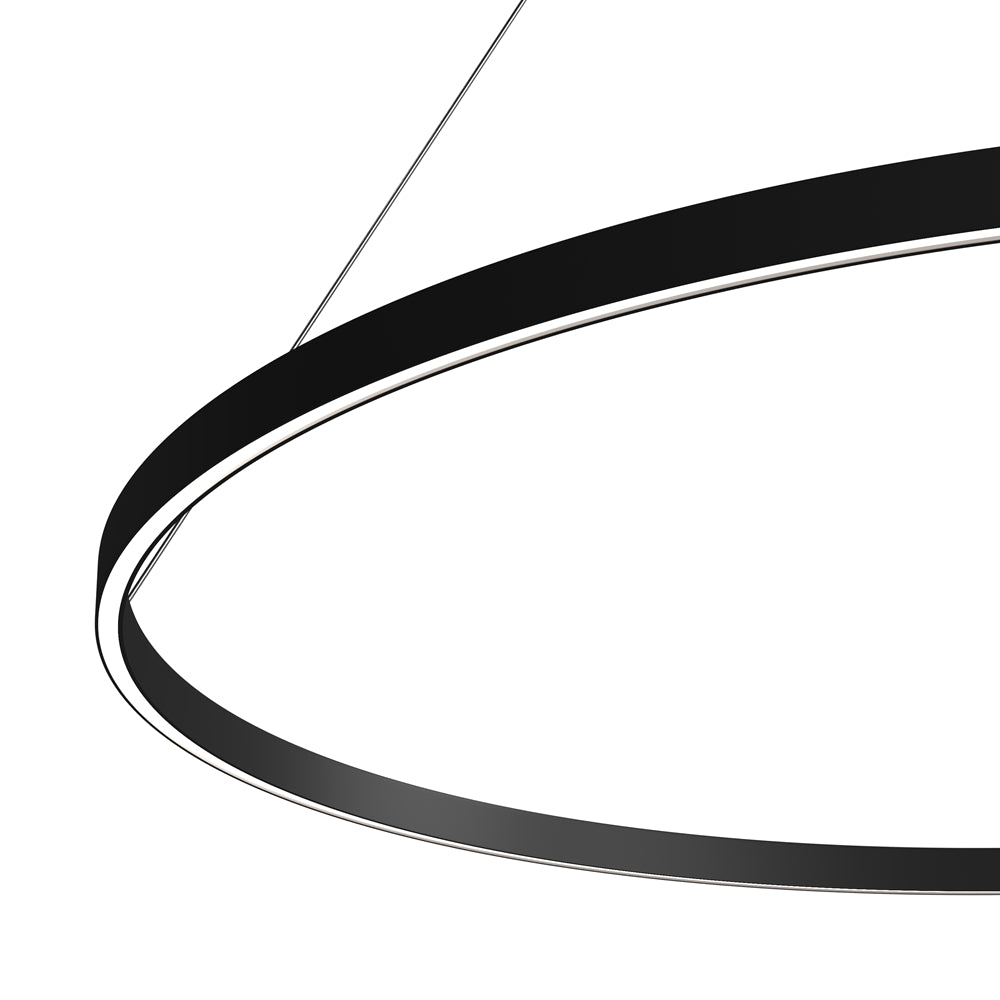 LED pendant light ULT 81W, Ø1200mm, 3000K, 120°, black