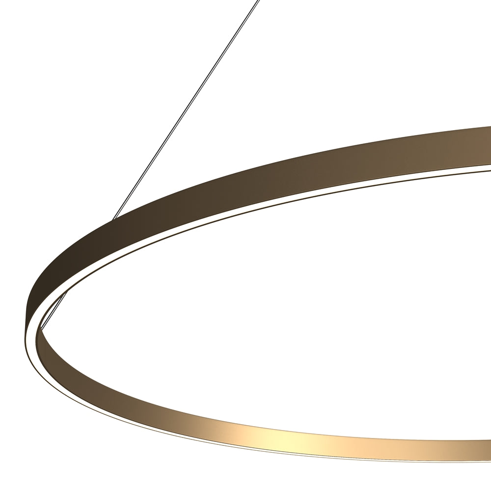LED pendant light ULT 81W, Ø1200mm, 3000K, 120°, brass
