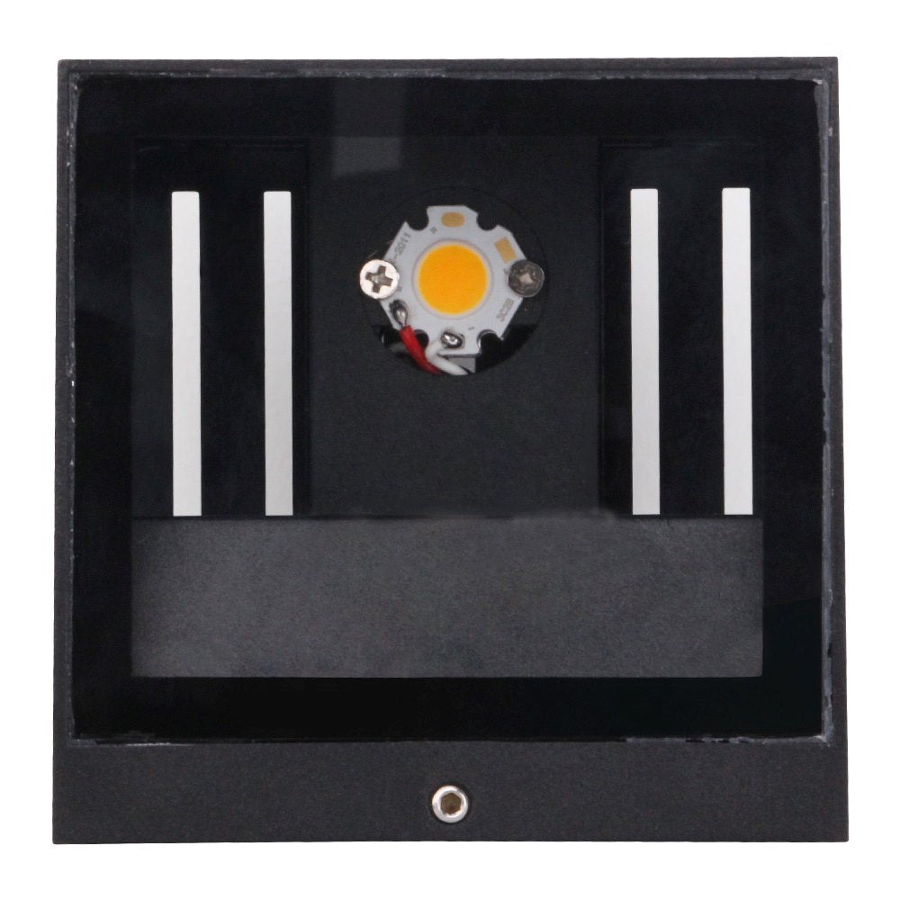 LED outdoor wall light ULT, 6W, 180°, 3000K, IP65, black