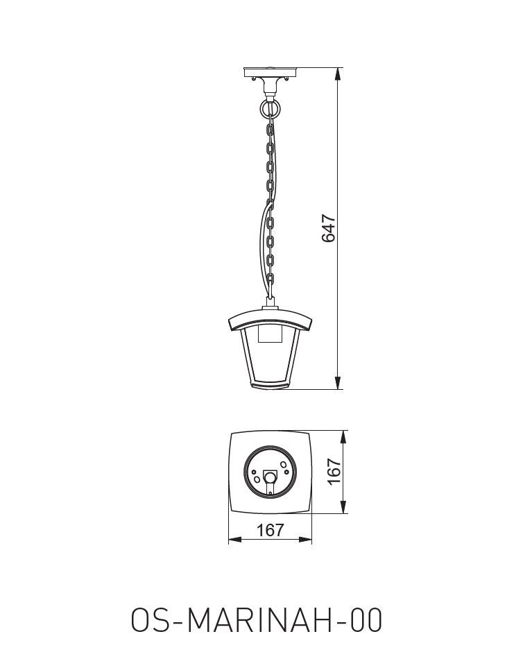 Pendant garden light ULT-H E27, IP54, black
