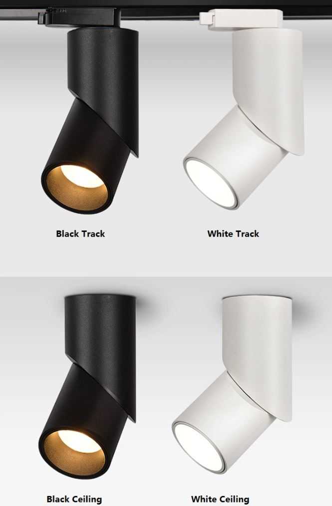 LED surface mounted light ULT 12W, 3000K, black