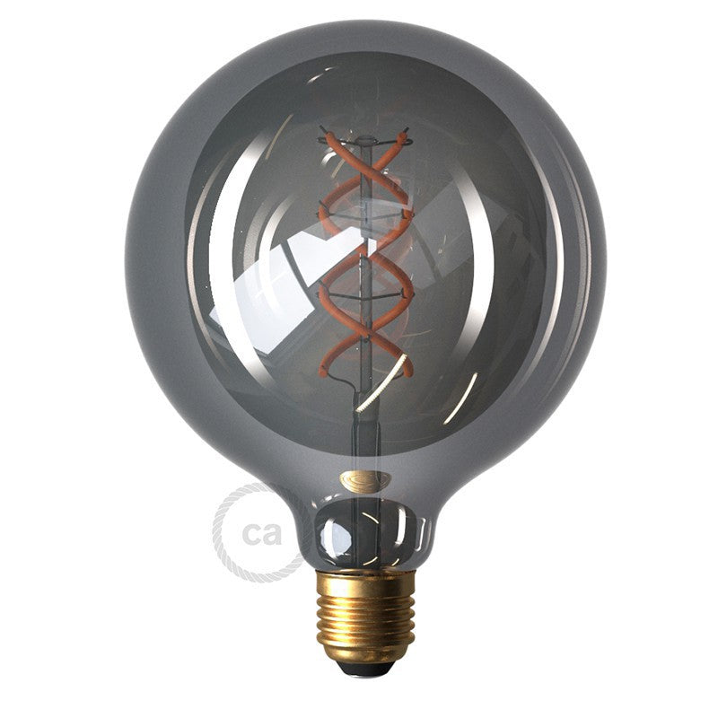 Pendant light ULT E27, with textile cable, brushed titanium