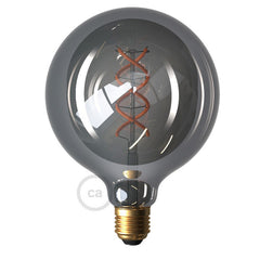 Pendant light ULT E27, with textile cable, brushed titanium