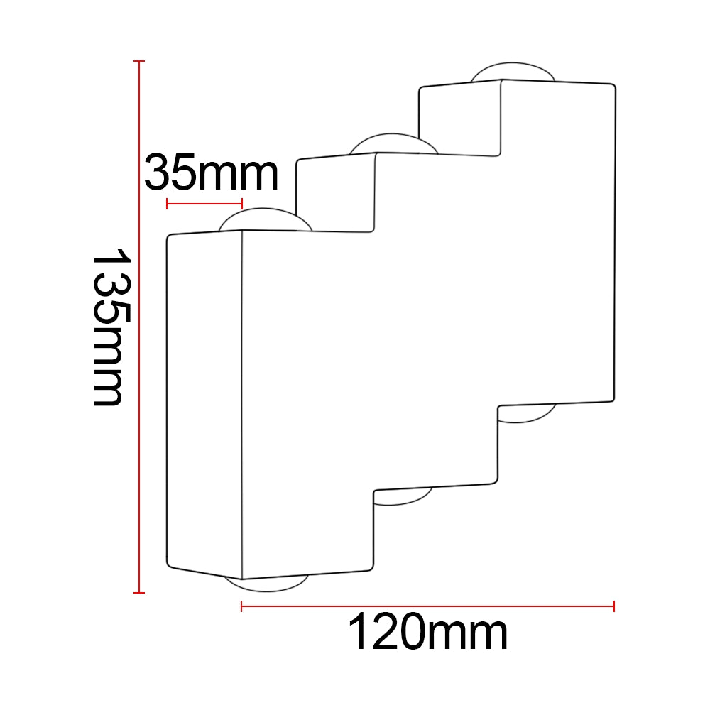 LED outdoor wall light ULT, 6x1W, 120°, 3000K, IP65, white