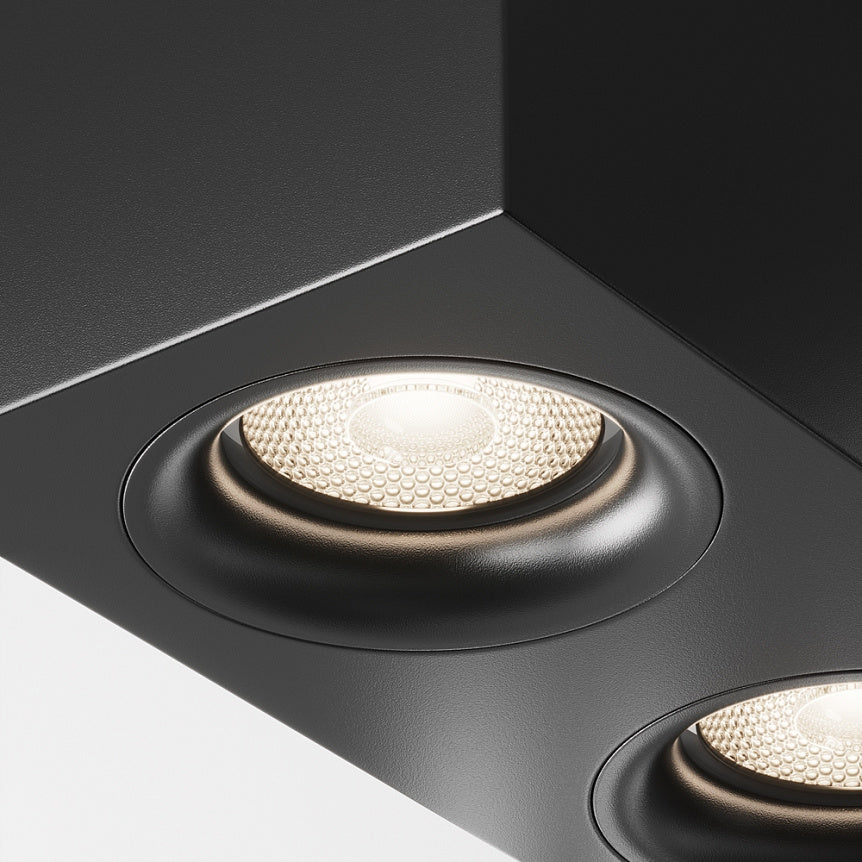 Surface light SLIM rectangle ULT MR16, 100x115x200mm, black