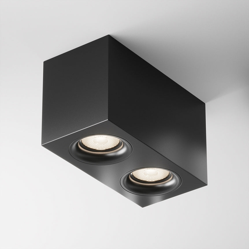 Surface light SLIM rectangle ULT MR16, 100x115x200mm, black