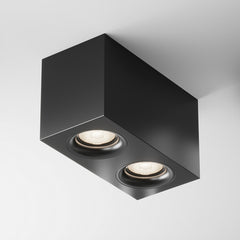 Surface light SLIM rectangle ULT MR16, 100x115x200mm, black