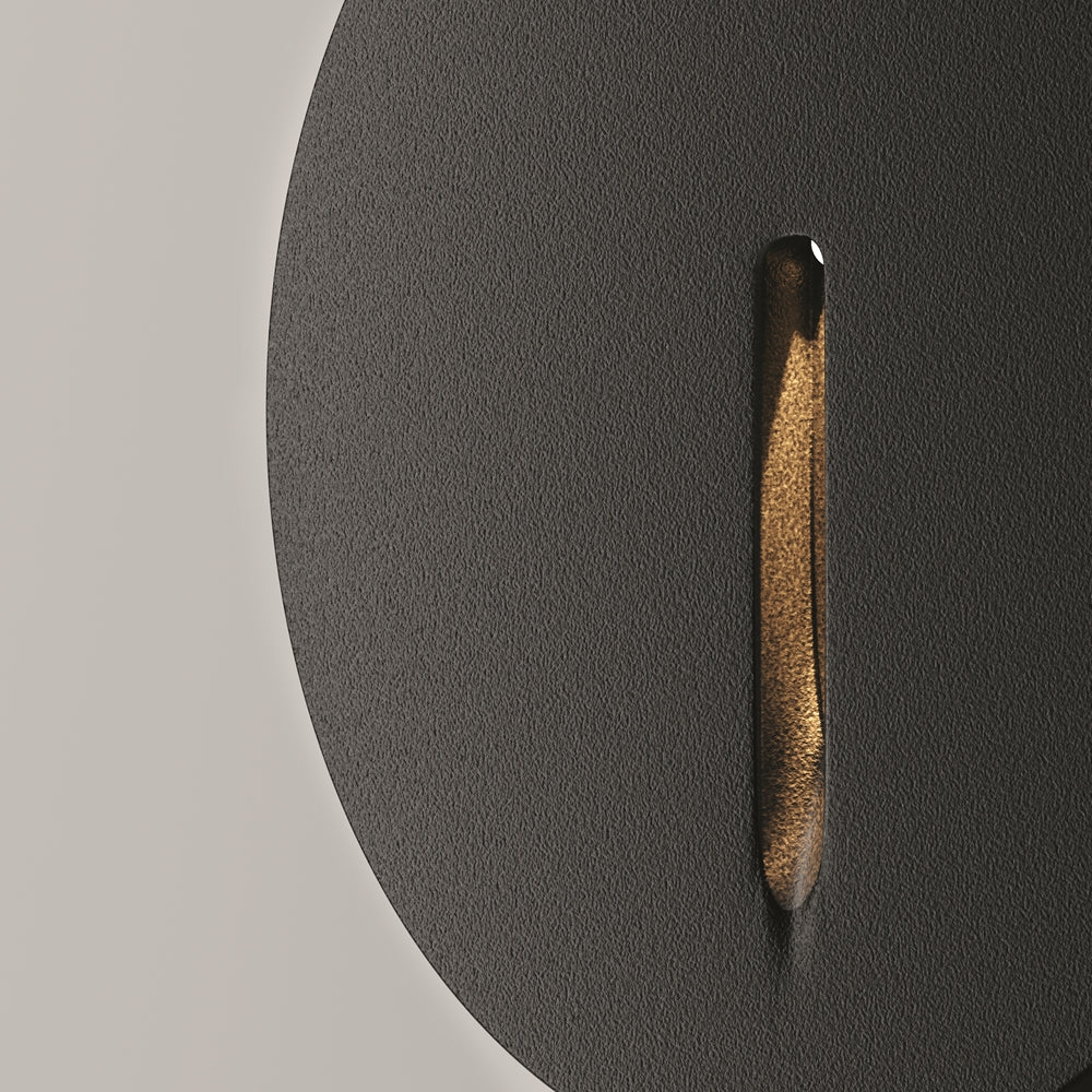 LED stair light ULT 3W, 3000K, 60°, IP54, Ø70x65mm, black