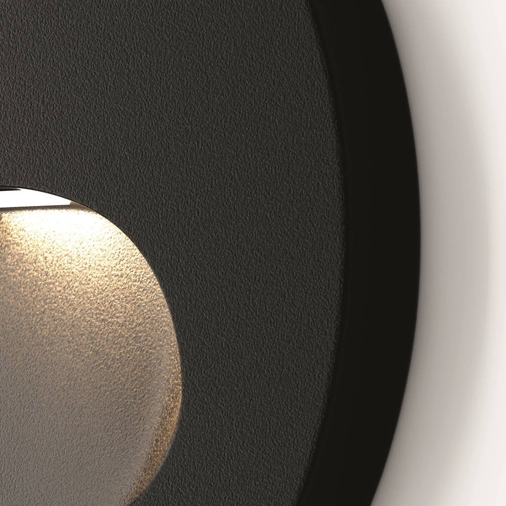 LED stair light ULT 3W, 3000K, 30°, IP54, Ø70mm, black