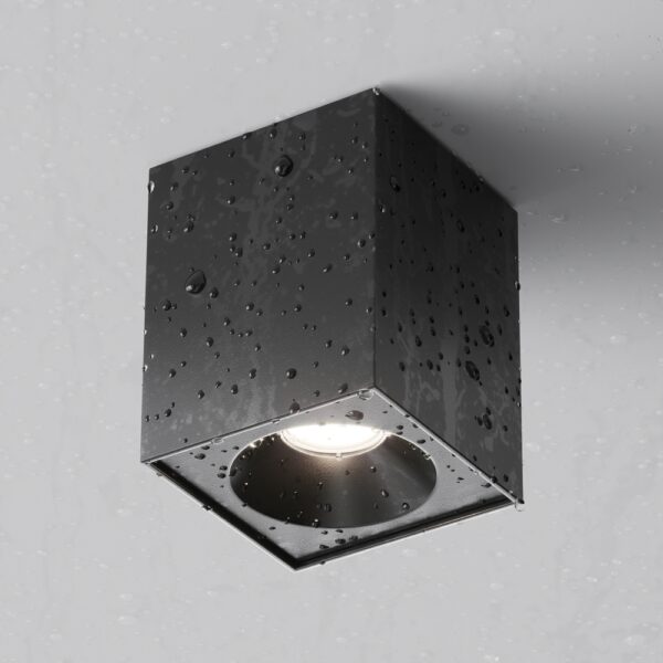 Surface light ULT, MR16, 90x90x115mm, IP65, square, black