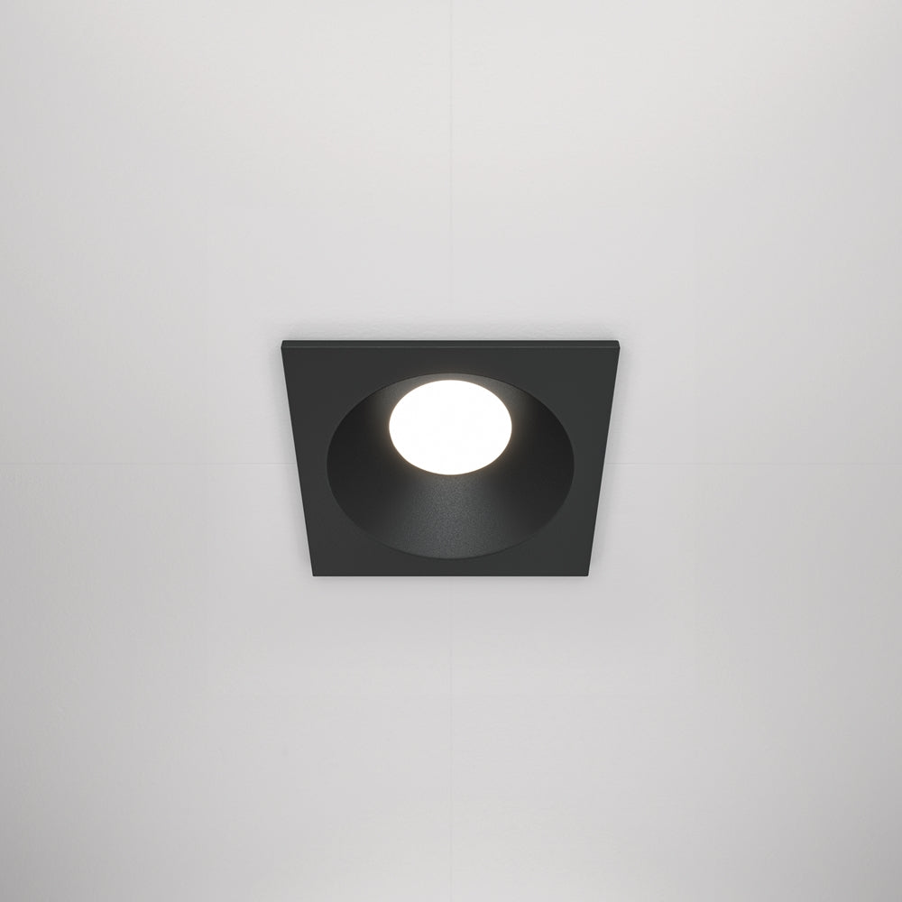 Recessed light ULT, GU10, 85x85x45mm, IP65, square, black