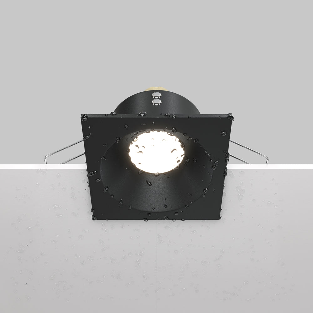 Recessed light ULT, GU10, 85x85x45mm, IP65, square, black