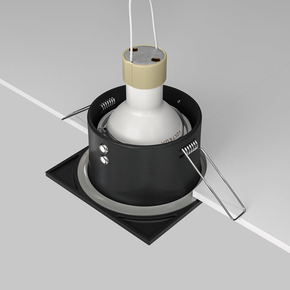 Recessed light ULT, GU10, 85x85x45mm, IP65, square, black