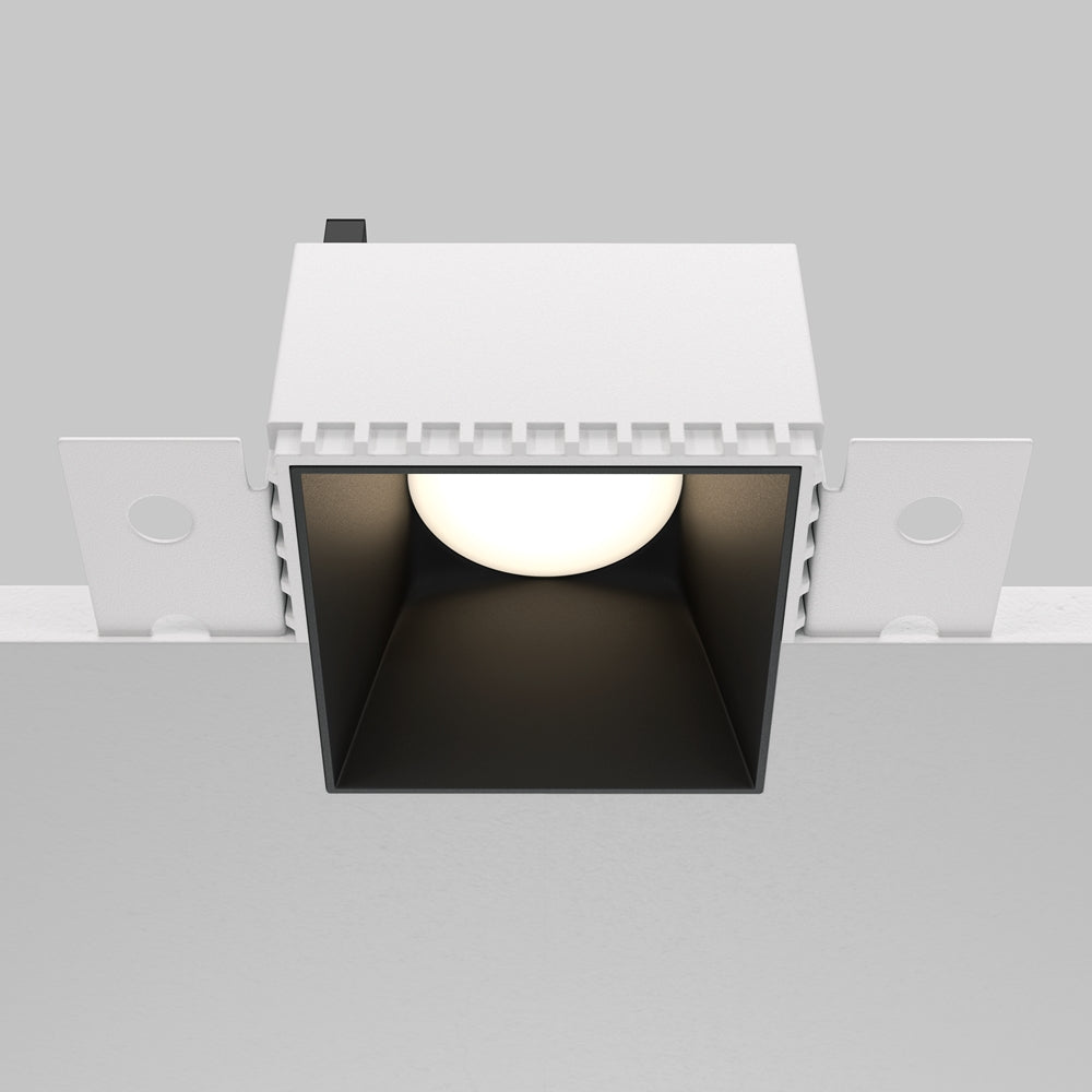 Recessed light ULT, MR16, 75×75(130)x55mm, trimless, square, black