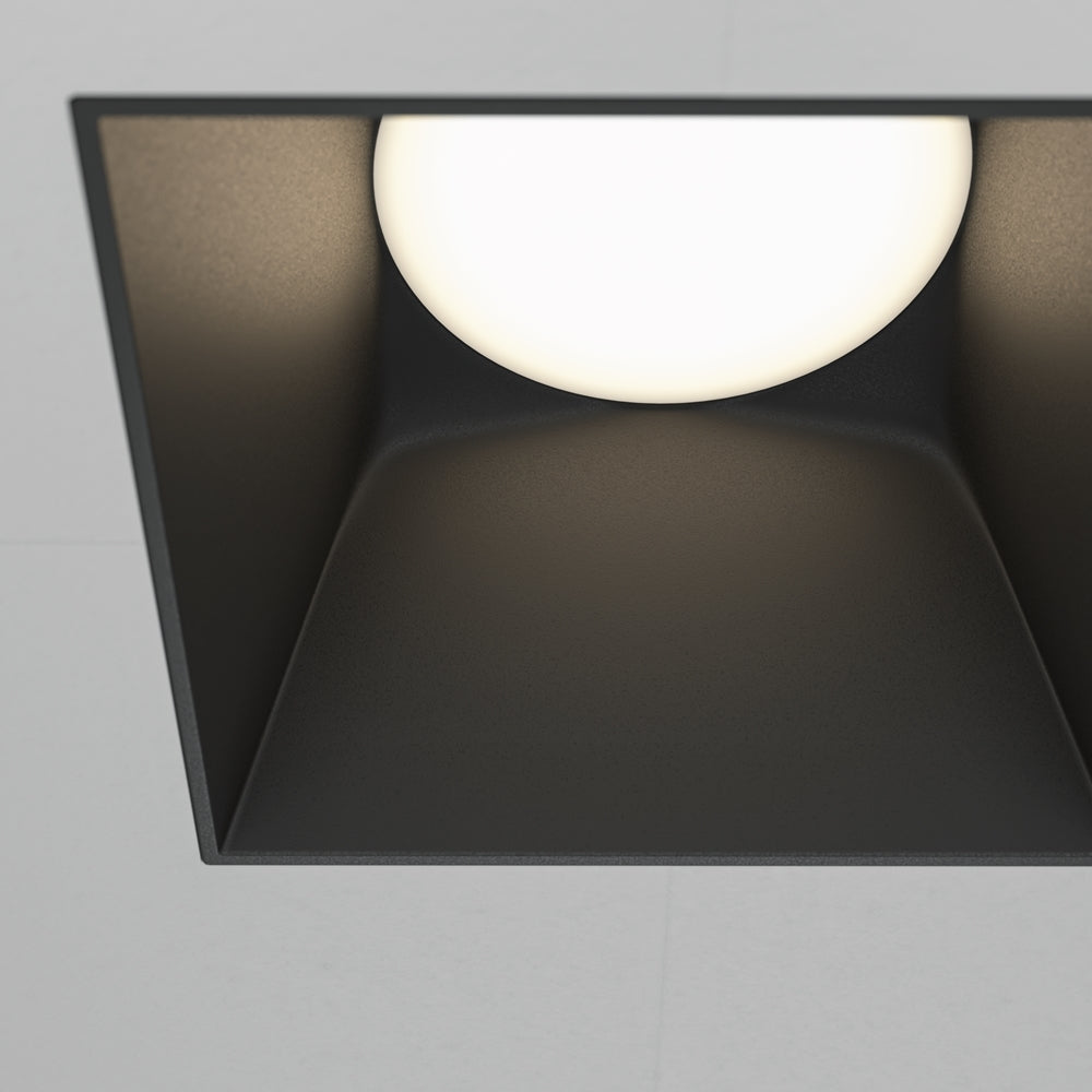 Recessed light ULT, MR16, 75×75(130)x55mm, trimless, square, black