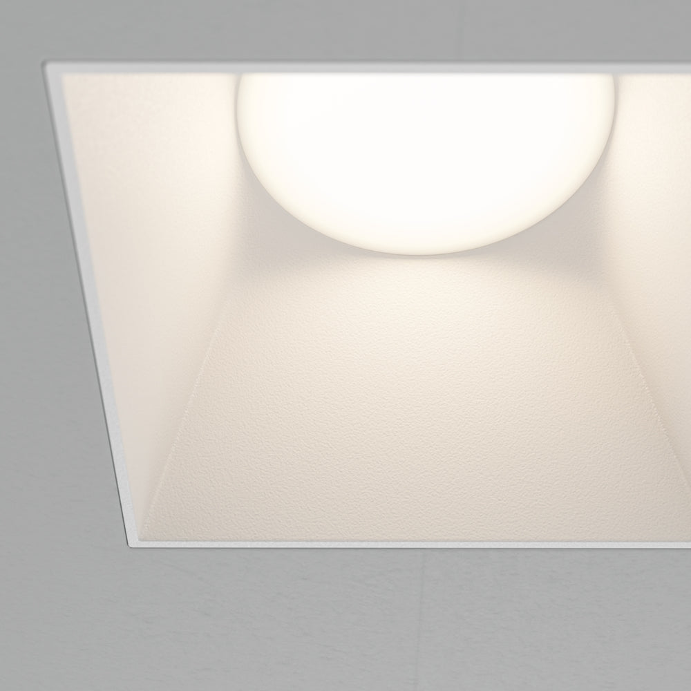 Recessed light ULT, MR16, 75×75(130)x55mm, trimless, square, white