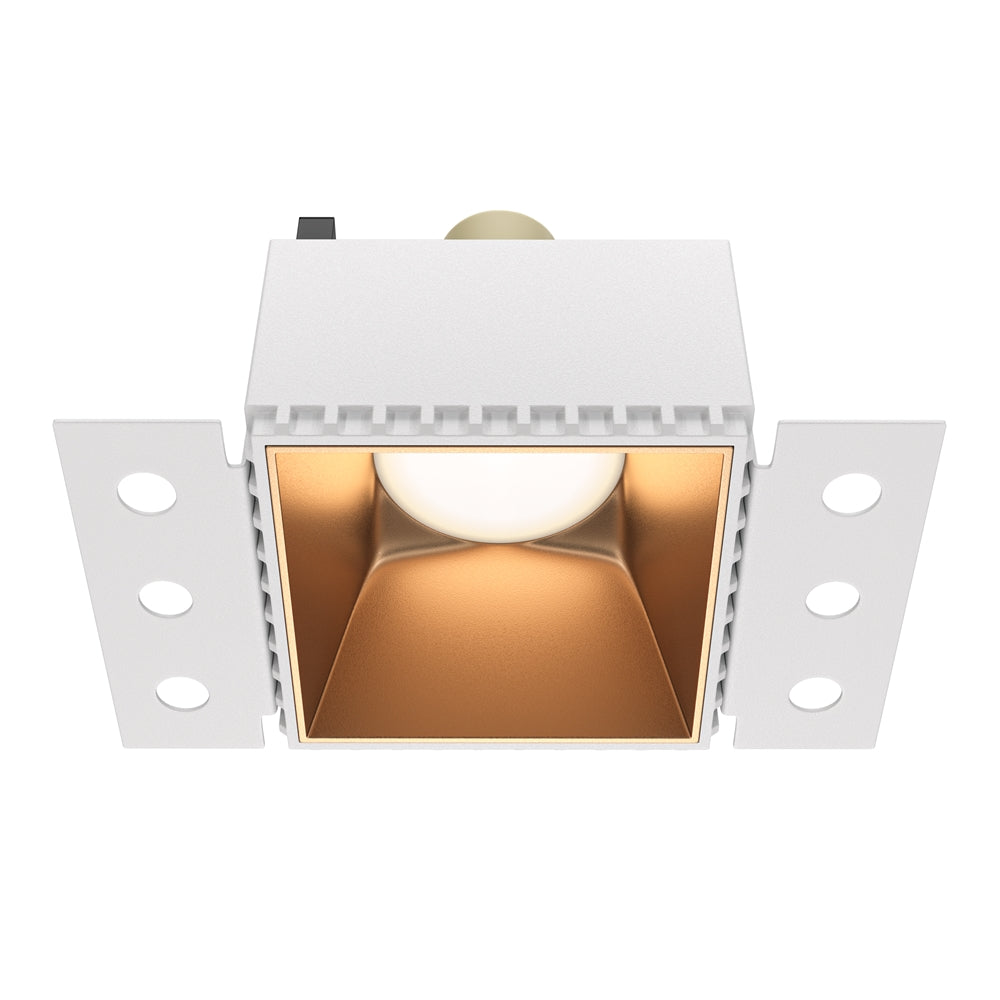 Recessed light ULT, MR16, 75×75(130)x55mm, trimless, square, gold