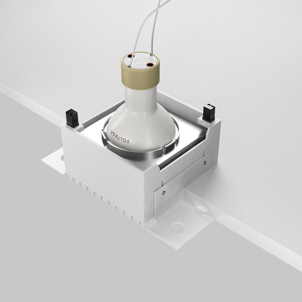 Recessed light ULT, MR16, 75×75(130)x55mm, trimless, square, silver  IN STOCK