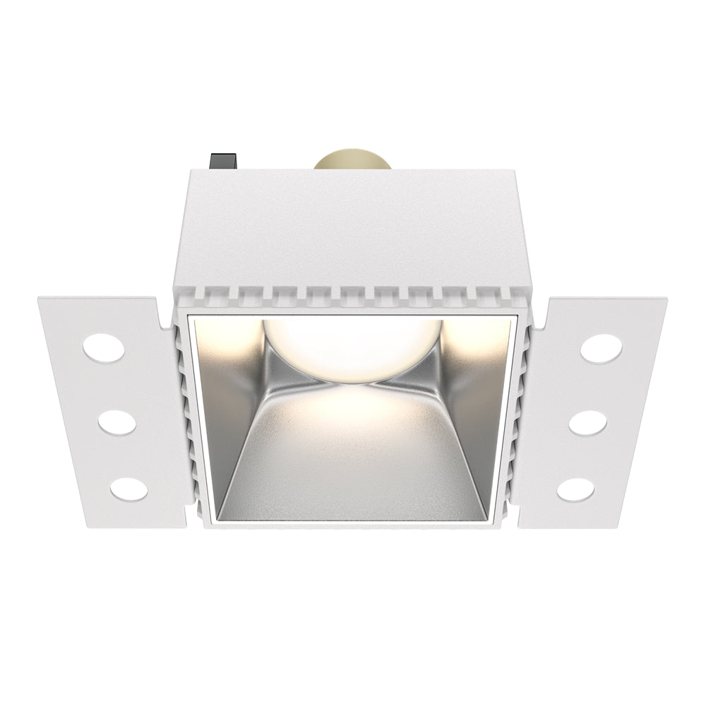 Recessed light ULT, MR16, 75×75(130)x55mm, trimless, square, silver  IN STOCK