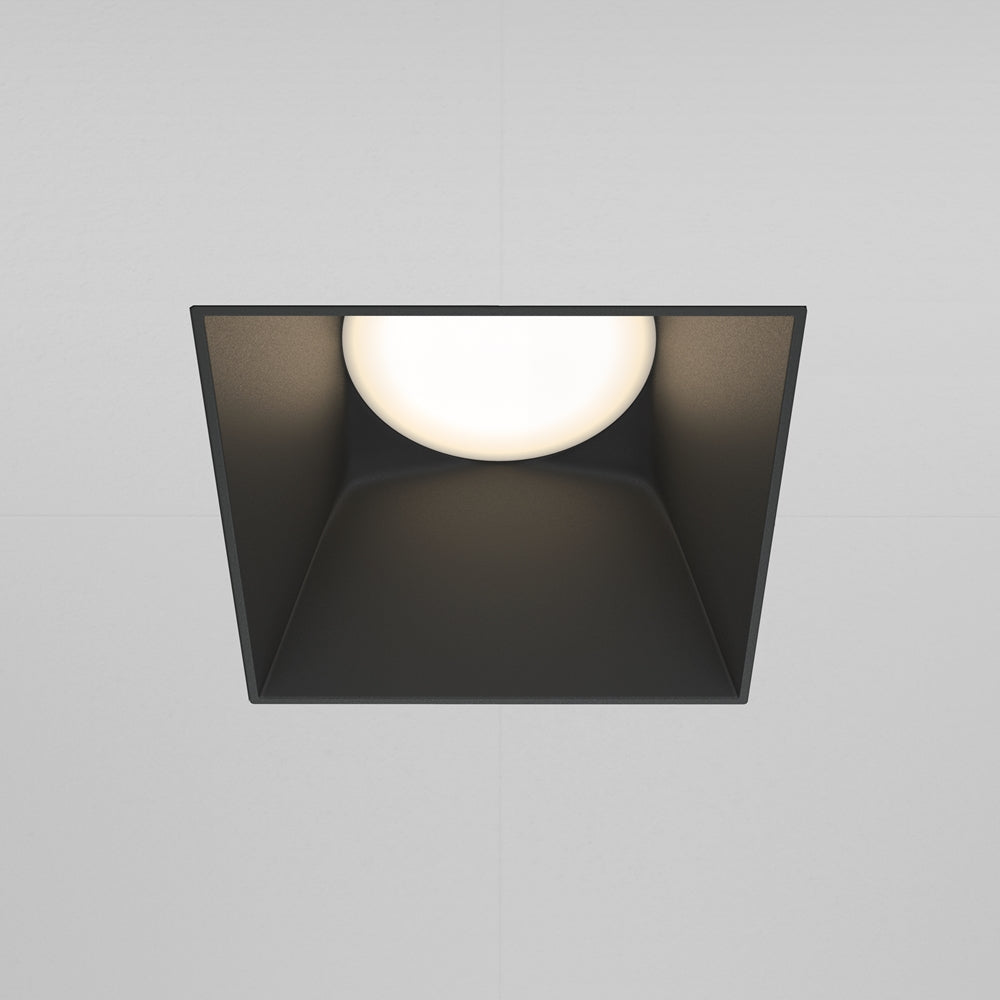 Recessed light ULT, MR16, 75×75(130)x55mm, trimless, square, black